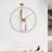 Orange Round Mid-Century Abstract Geometric Open Frame Wall Clock