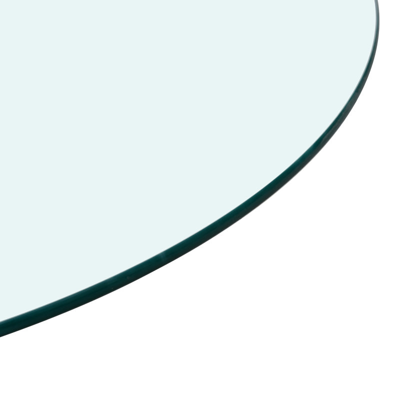 23.6 Inch Round Glass Table Top, 3/10 Thick Tempered, Five - Fold Toughness, Edge Strength,, 0.29" H x 24.12" L x 23.34" W