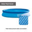 Bâche de protection solaire pour piscine, paquet bleu avec piscine hors terre en métal