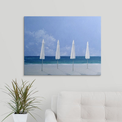 «Marti Beach Umbrellas, 2005» par Lincoln Seligman, reproduction d'art