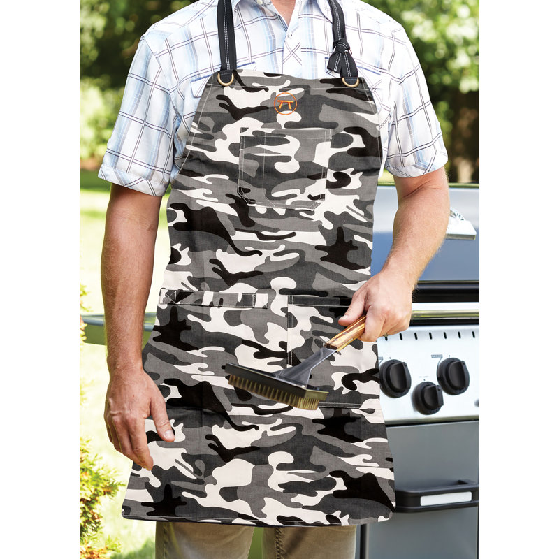 Tablier Outside Camo Grill, tablier en coton pour hommes et femmes