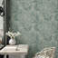 Tropical Palm Leaf Green Botanical Feature Wallpaper