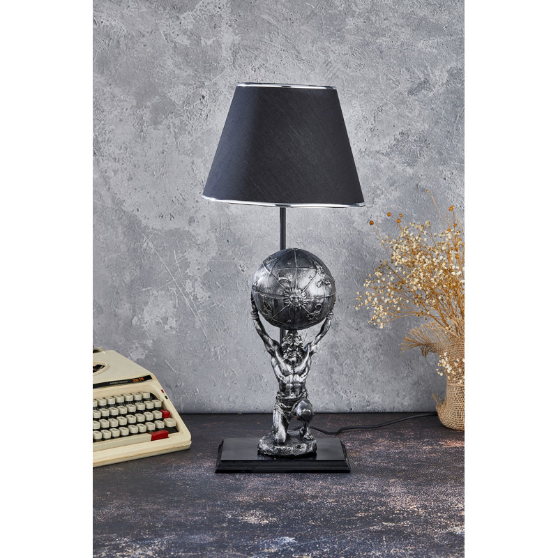 Lampe de table, gris, Noir