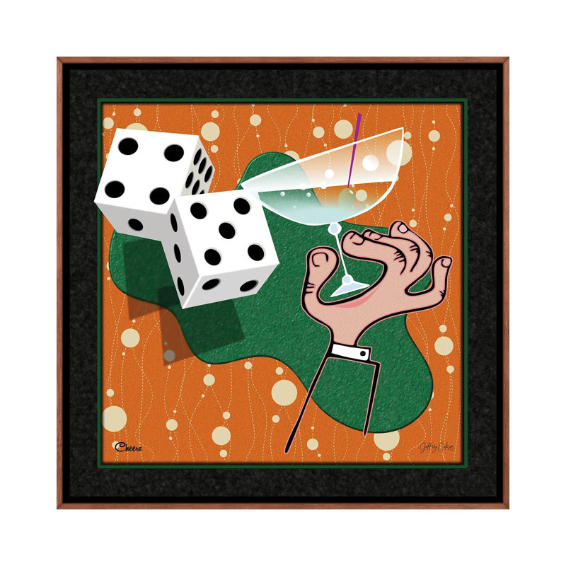 «Cheers 923», reproduction d'art sur toile encadrée, H 18 po x l 18 po, Brun