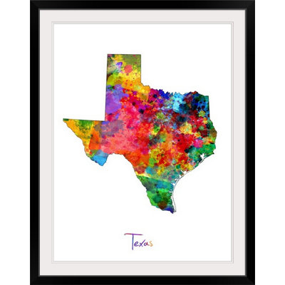Francy «Texas Map» par Abarca, impression