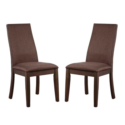 Ensemble de 2 chaises de salle à manger rembourrées en tissu