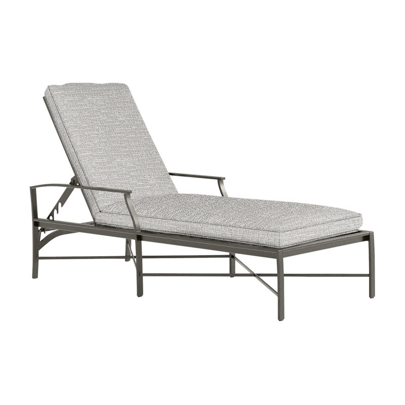 Chaise longue d'extérieur Monaco, Welt, Caramel tweed, Gris ardoise