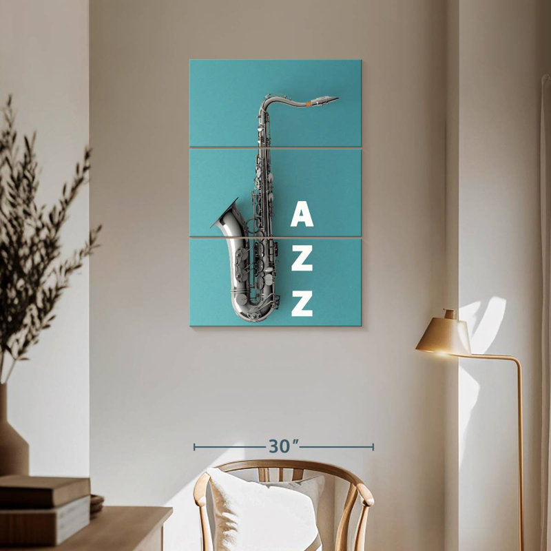 Abarca Saxophone On Jazz, 57" H x 36" W