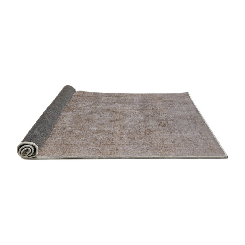 Tapis brun à motif abstrait Sebago, Rond 4 pi