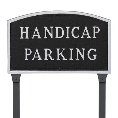 Handicap Parking Statement Address Garden Sign