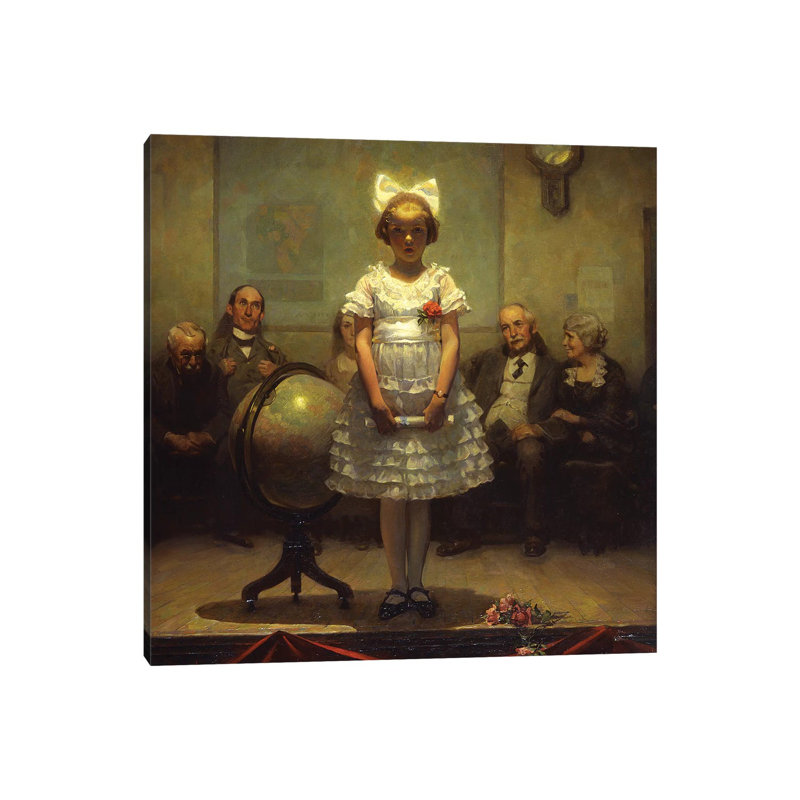 «Young Valedictorian» par Norman Rockwell, impression sur toile tendue, H 12 po x l 12 po x P 0,75 po