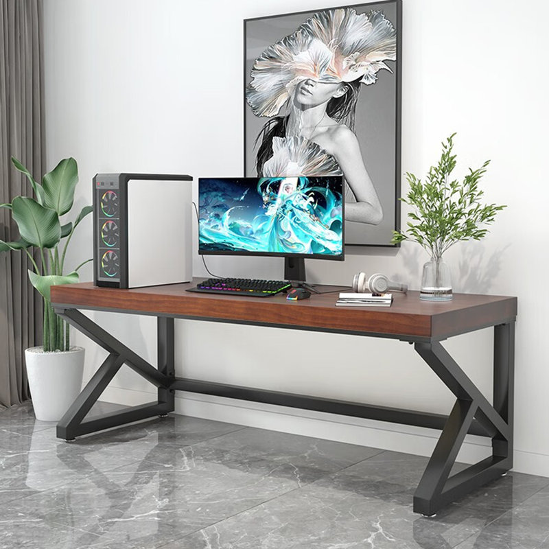 Petit bureau d'étude en bois massif Home, H 29,53 po x l 62,99 po x P 23,62 po