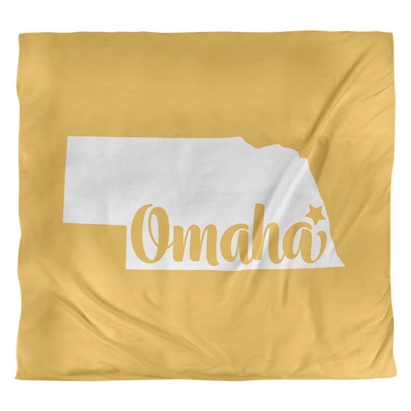 Housse de couette omaha nebraska, Housse de couette pour très grand lit, Jaune, Microfibre