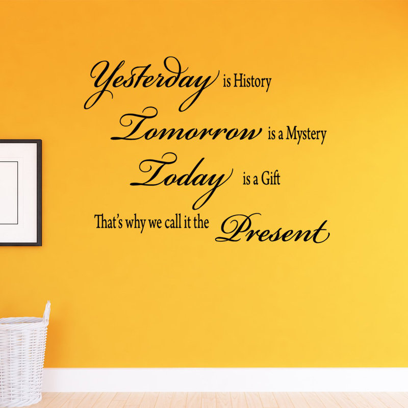 « hier is history demain », c’est un mystère, c’est pourquoi nous l’appelons le panneau de découpage mural « present » Drummaul