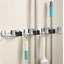 Support mural robuste pour balai en acier inoxydable