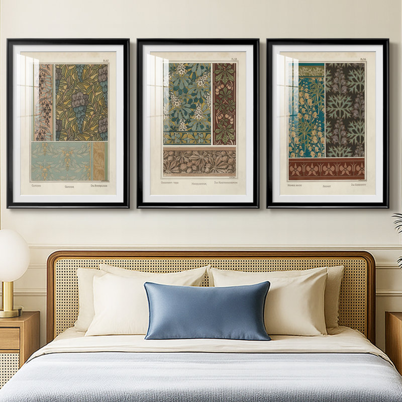 Nouveau Decorative IV - Impression sur mesure encadrée de qualité supérieure - 3 pièces, Noir, H 21 po x l 30 po
