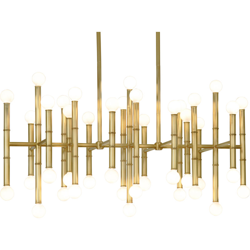Meurice 42 - Light Chandelier, Antique Natural Brass