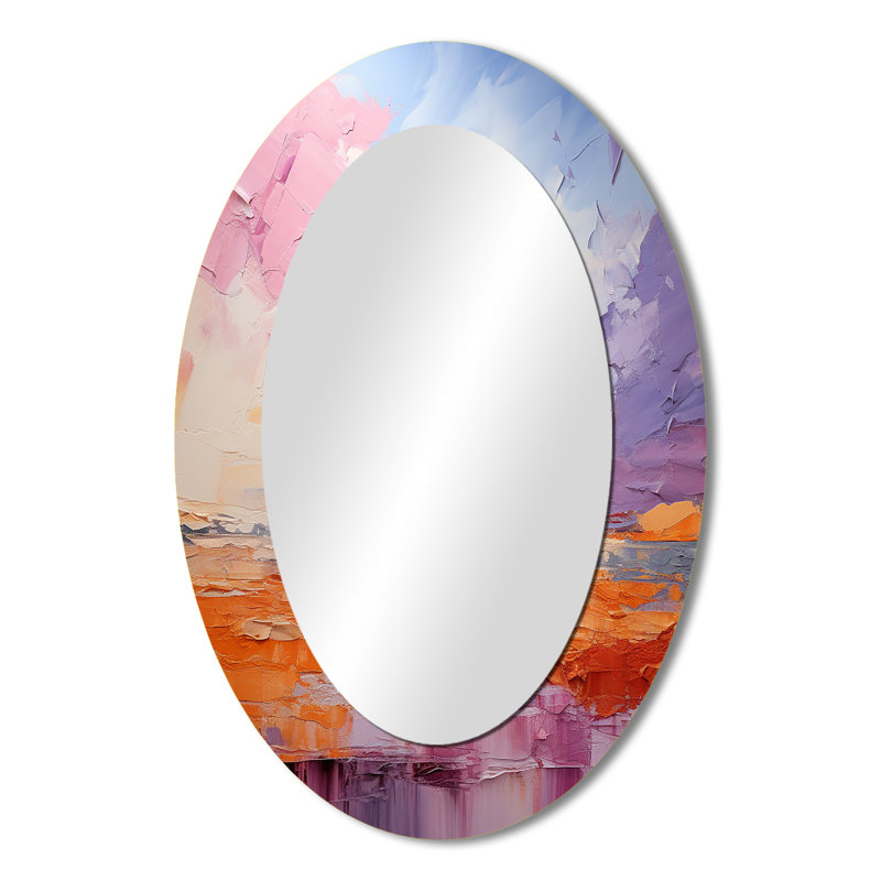 Miroir mural moderne Blush Horizon II, 36" x 24"