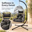 Fauteuil à œufs pliable en osier Albie-1635648956