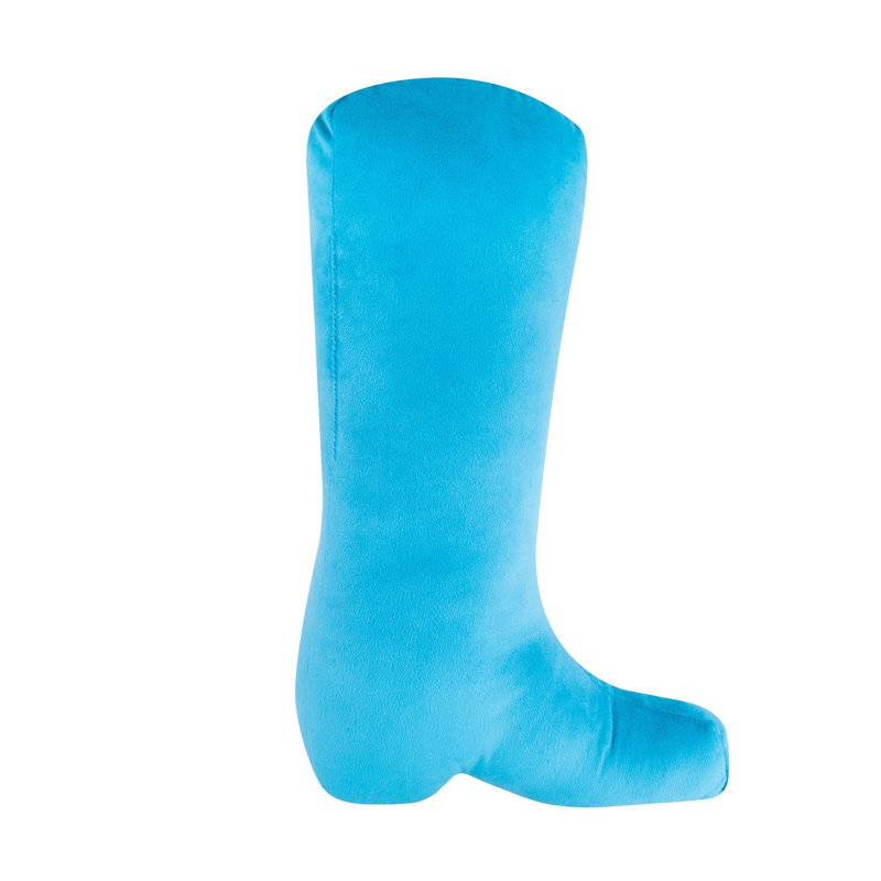 Flower Boot Shaped Rhinestone Pillow, Blue