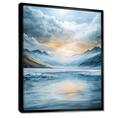 «Gentilucci Parallel Peaks Of Abstract Mountain Landscape I - Minimalisme, art mural sur toile