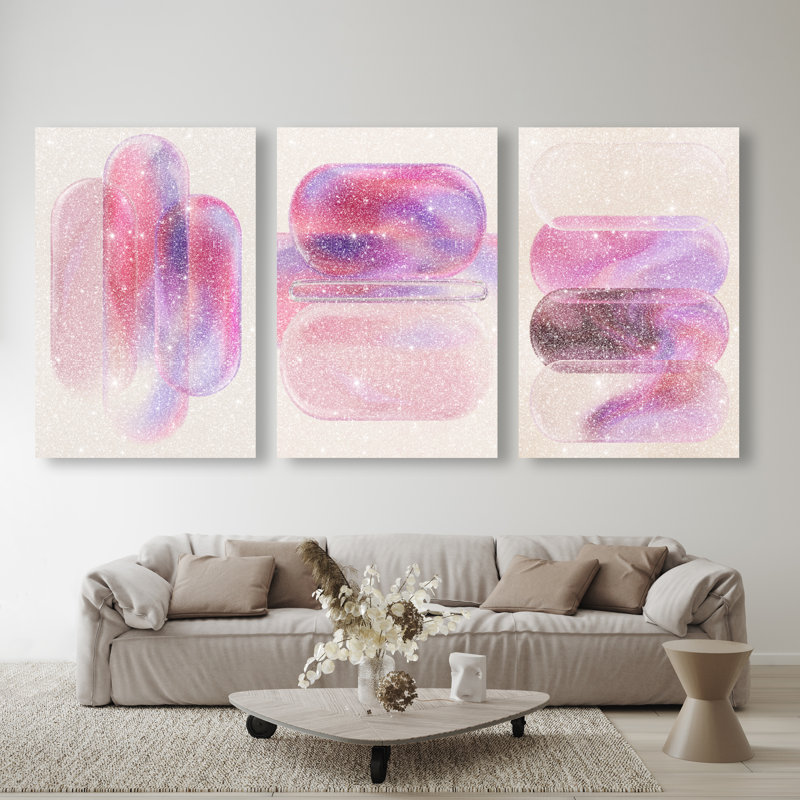 Rose Topaz Set Set by Oliver Gal, 24"H x 16"W, Gallery Wrapped