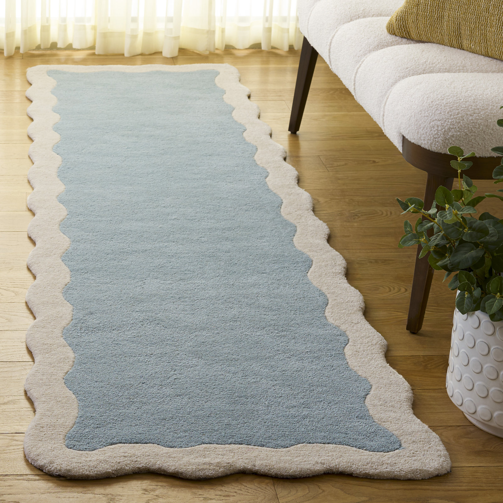 Hand-Tufted Wool Rug, Runner 2'3" x 8'