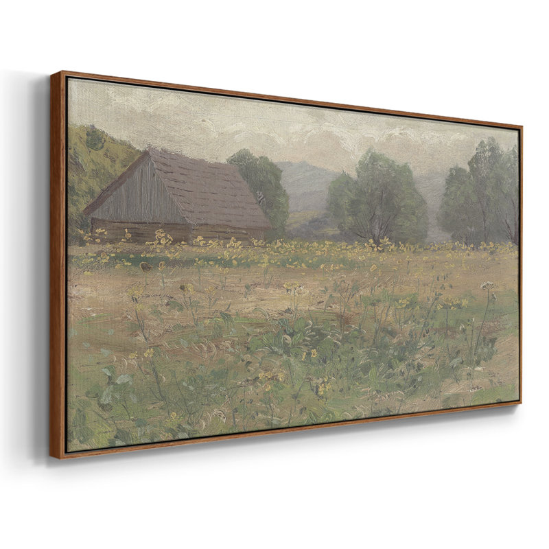 Série paysage - DCCIV - Toile tendue avec châssis, prête à accrocher, H 25 po x l 49 po, Noyer