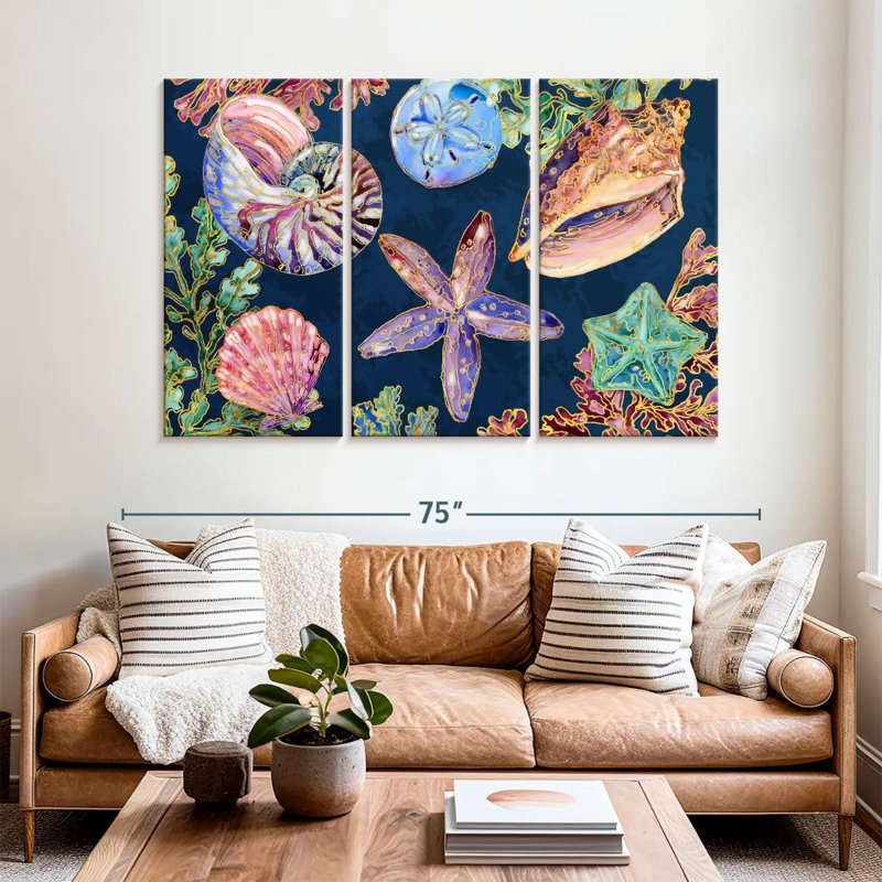 Aletra Spectrum Shells Horizontal, 42" H x 65" W