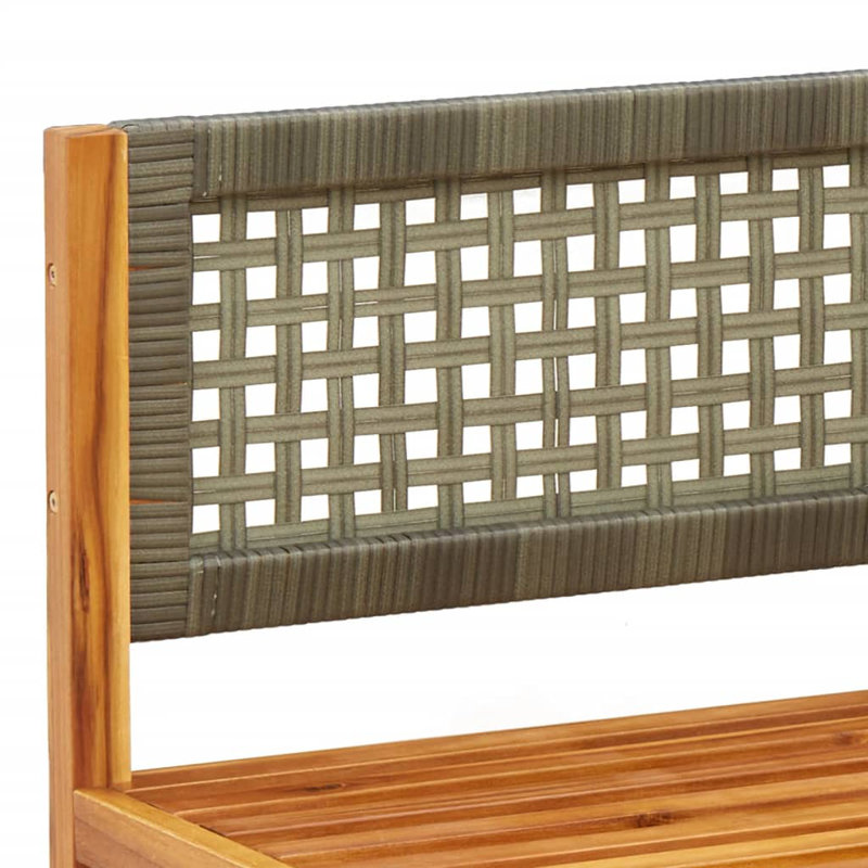  Ensemble de canapé de jardin modulaire en bois d'acacia massif gris, Blanc, crème