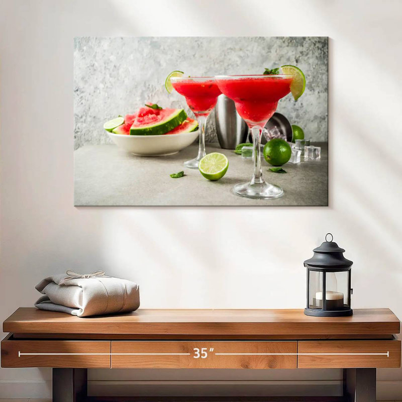 Margarita Brampt melon d'eau cocktails, H 16 po x l 24 po