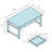 Pangea Home Alexa Cross Legs Modern Coffee Table with Storage - High Gloss or Wood Veneer Rectangular Coffee Table with Steel Metal Legs, Contemporary Living Room Centerpiece - Black Coffee Table-2105081595