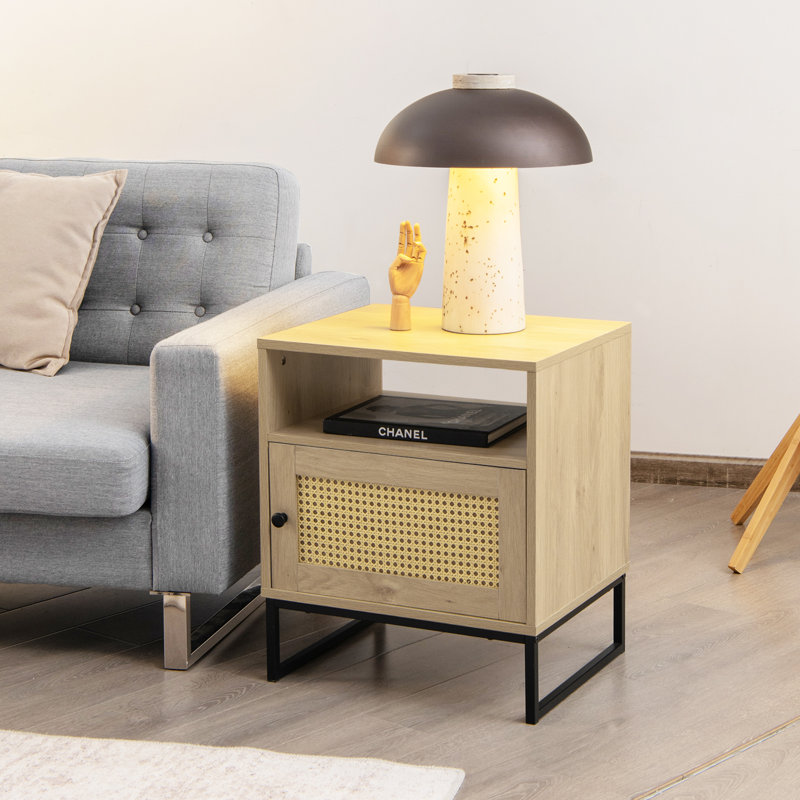 Hopland 48cm W Manufactured Wood Bedside Table