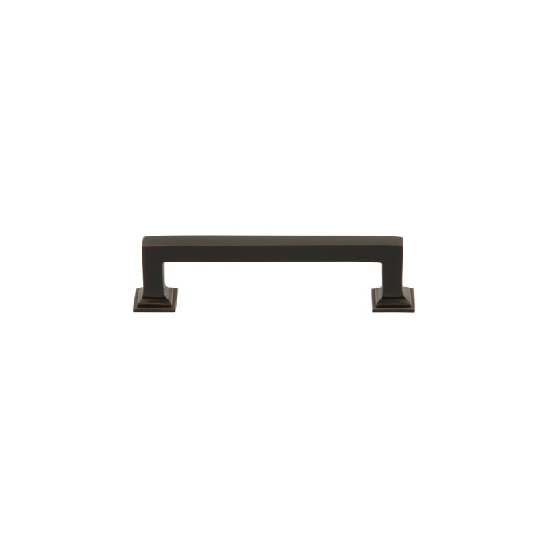 Grandeur Geneva 4" Brass Handle Pull, Timeless Bronze