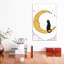 La lune et son ami par Sabina Fenn - impression d'art graphique-52933917-52933918-52933919