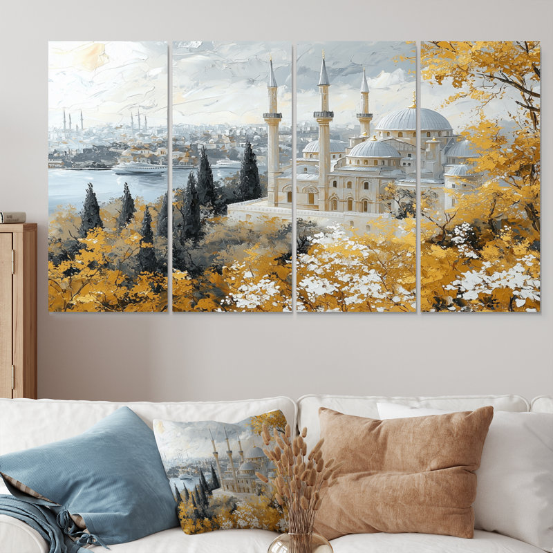 «Gold Topkapi Palace Ii In Istanbul», ensemble d'art sur toile, H 28 po x l 48 po
