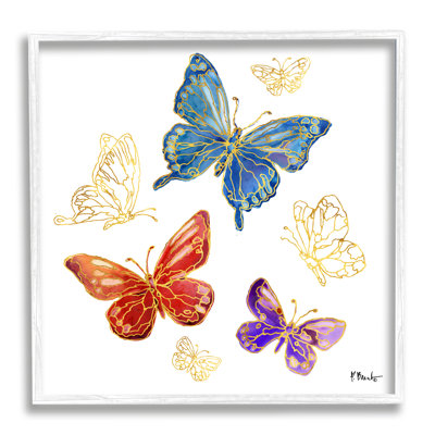 «Butterfly Glam» encadré sur bois par Paul Brent