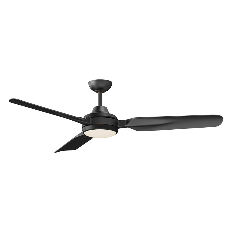 Fremont LED Downrod Ceiling Fan, Matte Black
