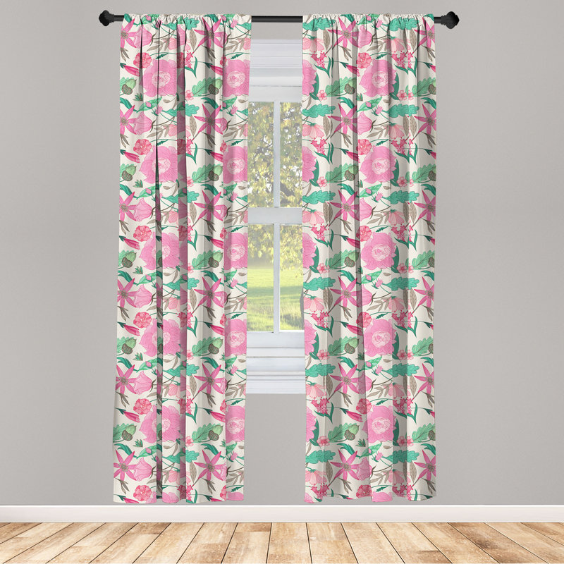 Panneau coulissant semi-diaphane avec passe-tringle Garden Art, 28 po x 63 po