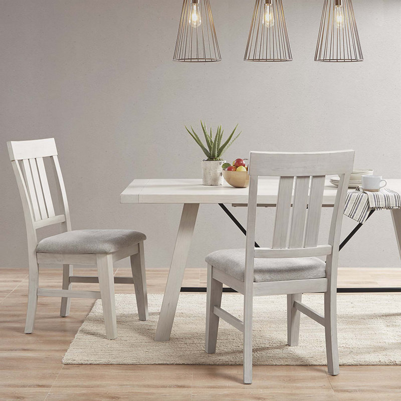 Chaise sans accoudoirs de salle à manger, Blanc récupéré