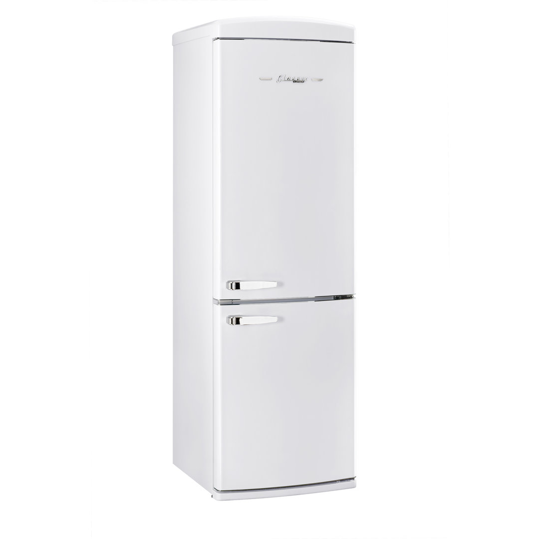 Classic Retro 24 In 12 Cu.ft Bottom Mount Fridge Auto Defrost, Energy Star Certified, Counter Depth Unique Appliances