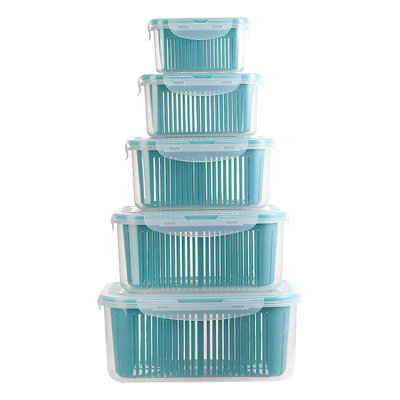 Baseball cap 5 Pcs Fruit Vegetable Storage Containers For Fridge Berries Vegetable Wash Vegetables Dehydration With Lids