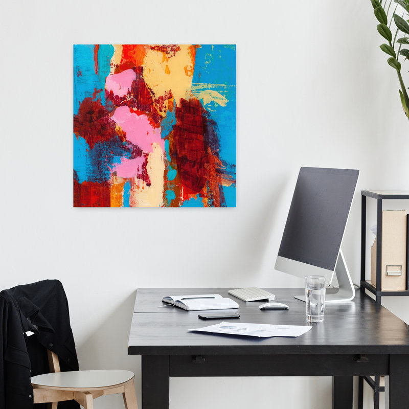 «Folded Sunset II», art contemporain abstrait, H 18 po x l 18 po