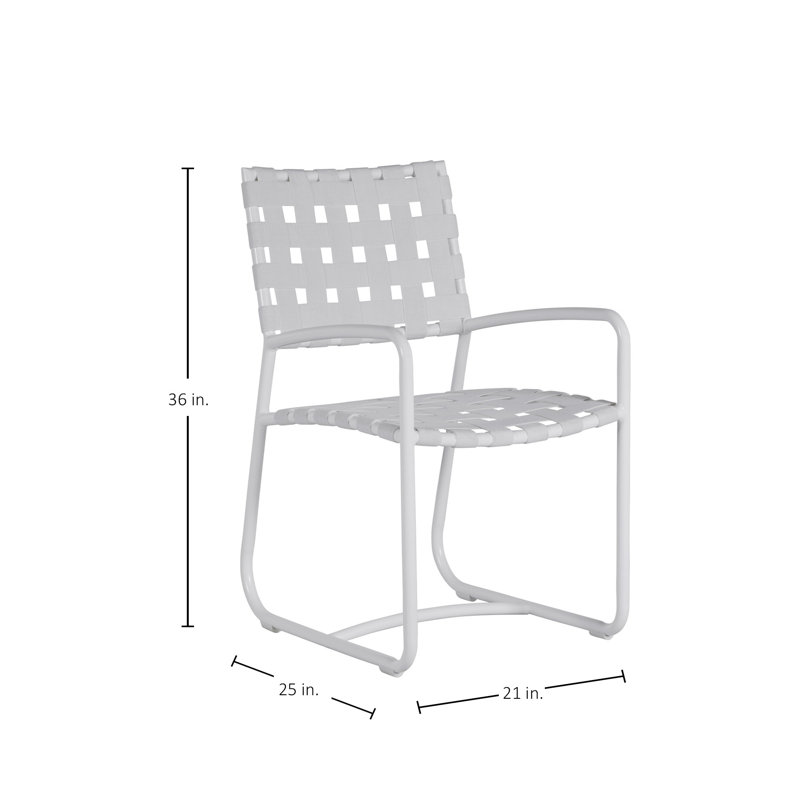 Catalina Arm Chair, Chalk Frame/White Seat