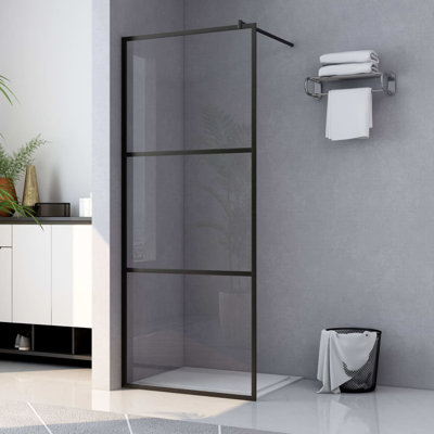Amill 195mm H Framed Wet Room Glass Screens with Glass