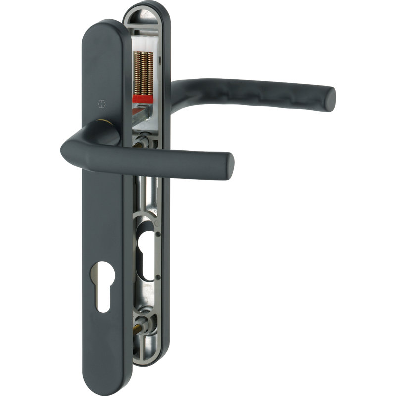 Keyed Right Hand Door Handle, Matt Black