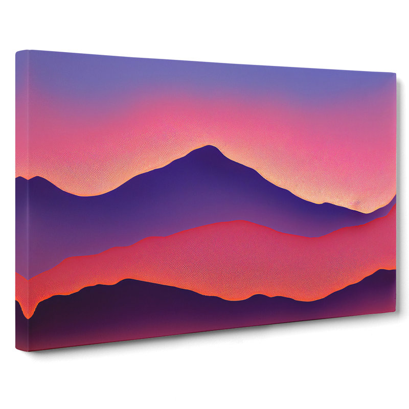 Ethereal Abstract Mountains - Wrapped Canvas