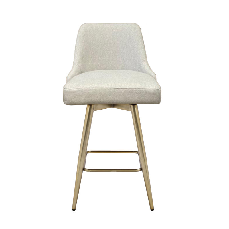 Anglemont Mid-Century Stool, Dove
