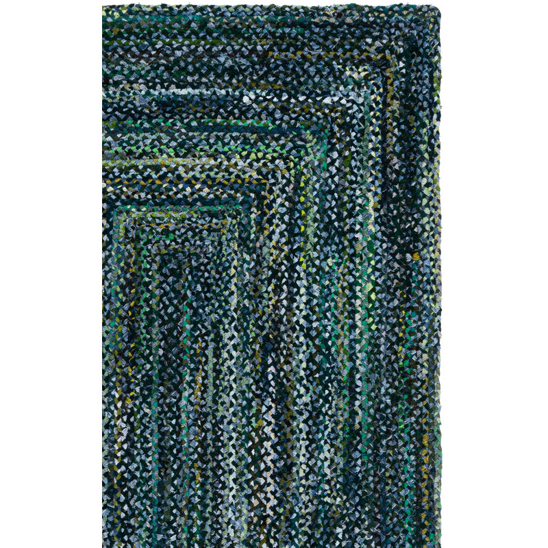 Braided Hand Woven Cotton Solid Color Indoor Rug, Runner 2'3" x 8'