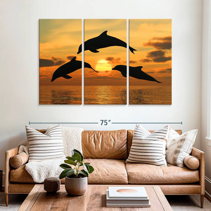 Flying Dolphins, 42" H x 65" W